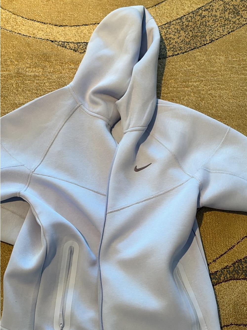 Nike men Light Blue Hooded Jacket